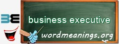 WordMeaning blackboard for business executive